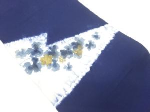 塩瀬絞り金彩葉模様名古屋帯